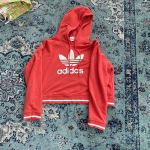 Adidas Logo Cropped Hoodie